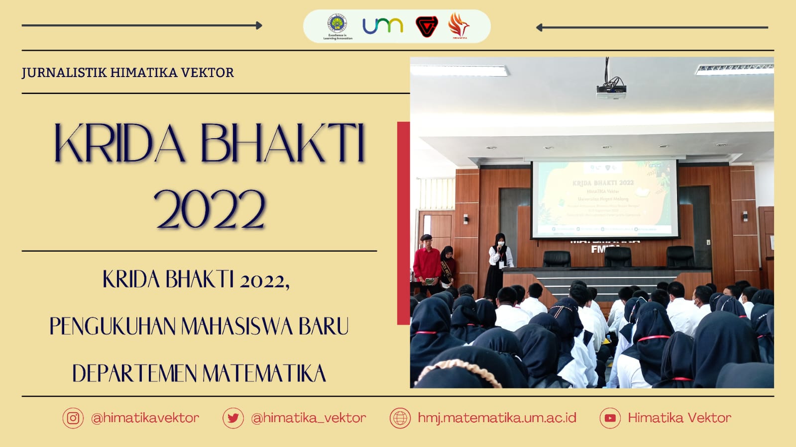Krida Bhakti 2022, Pengukuhan Mahasiswa Baru Departemen Matematika