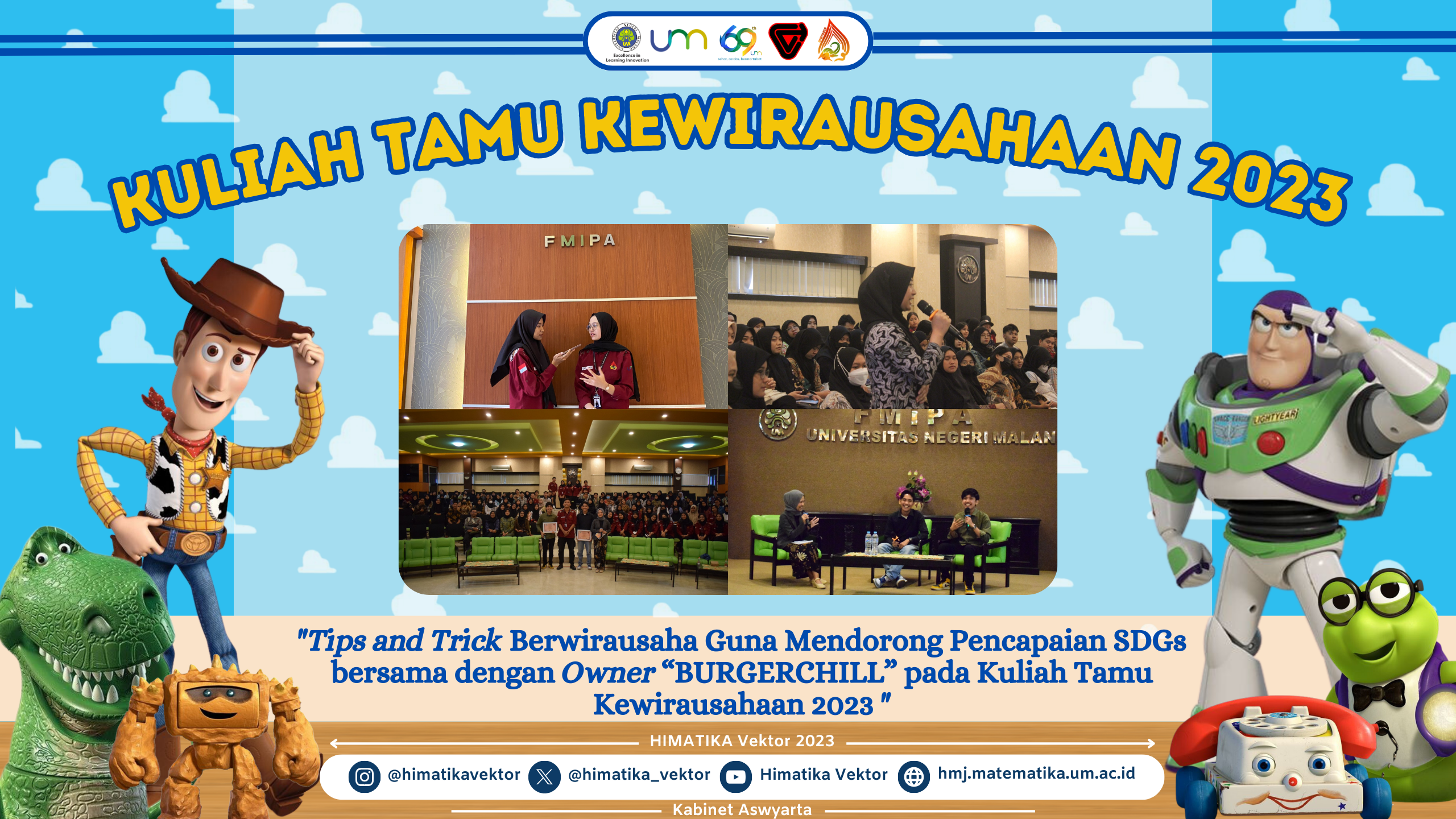 Tips and Trick Berwirausaha Guna Mendorong Pencapaian SDGs bersama dengan Owner “BURGERCHILL” pada Kuliah Tamu Kewirausahaan 2023