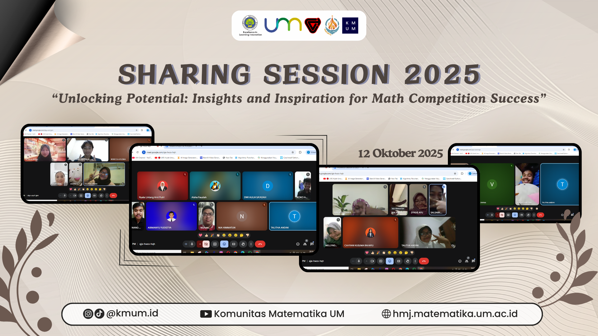 SHARING SESSION 2025: “Unlocking Potential: Insights and Inspiration for Math Competition Success”