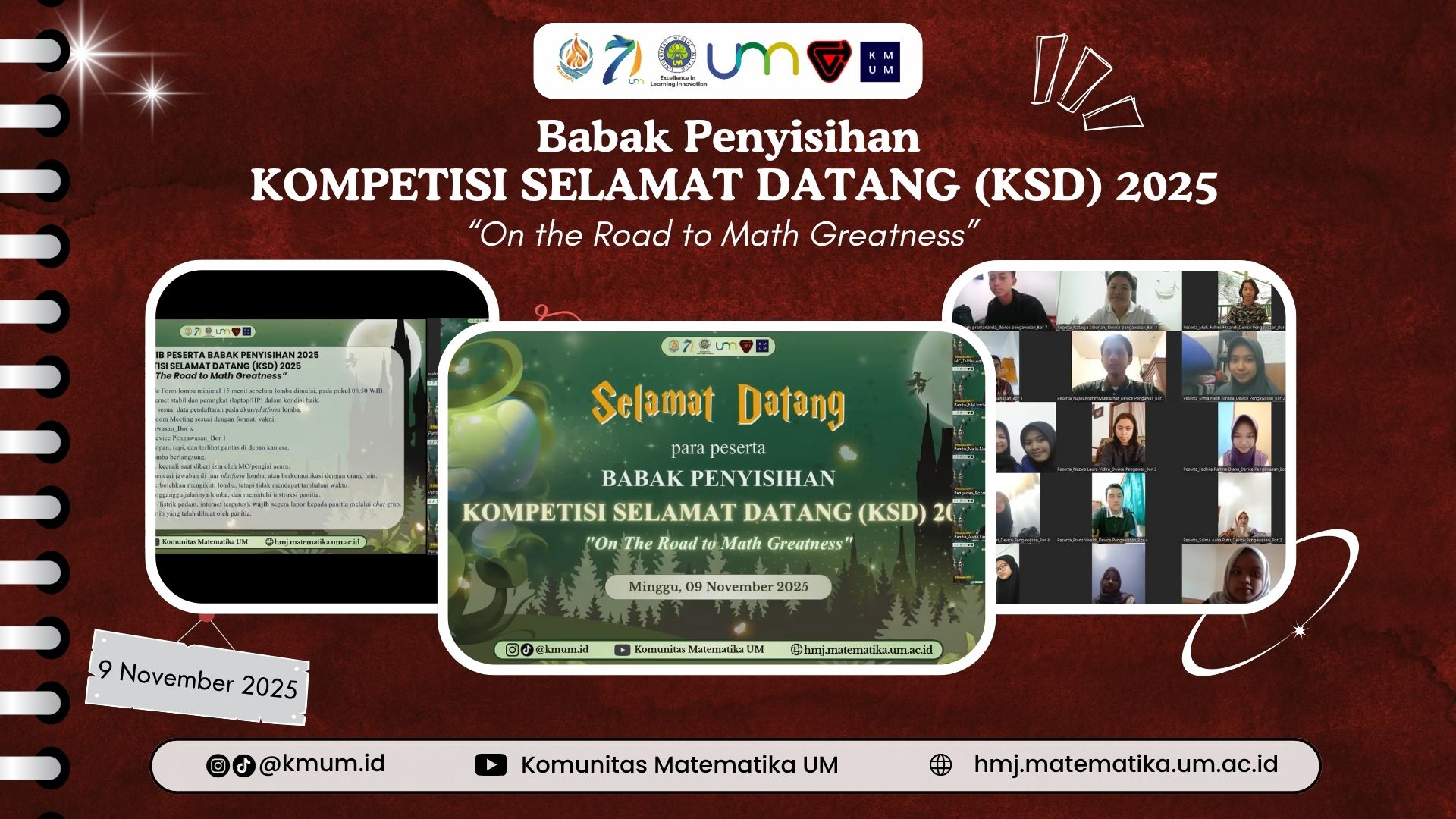 KOMPETISI SELAMAT DATANG (KSD) 2025 “On the Road to Math Greatness”
