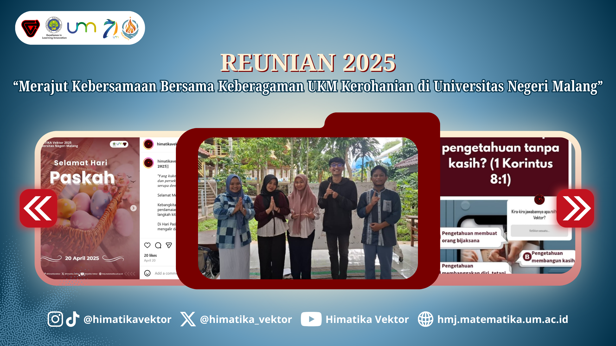 Relasi UKM Kerohanian (REUNIAN) 2025: Merajut Kebersamaan Bersama Keberagaman UKM Kerohanian di Universitas Negeri Malang