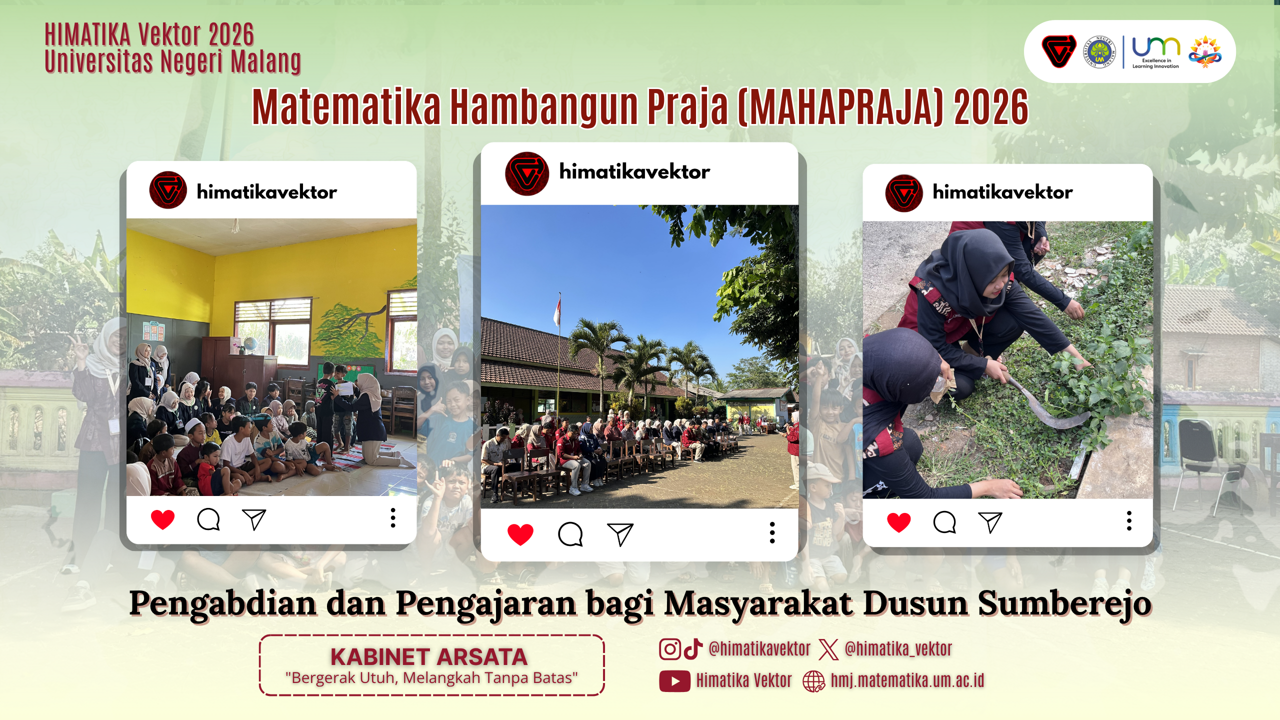Matematika Hambangun Praja (MAHAPRAJA) 2026: Pengabdian dan Pengajaran bagi Masyarakat Dusun Sumberejo